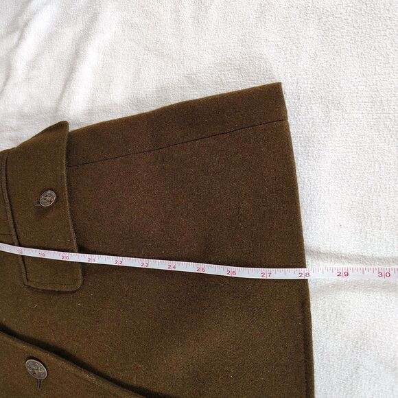 Fossil Wool Military Style XS Blazer Jacket Brown Safari Utility Pocket Coat - Picture 8 of 12